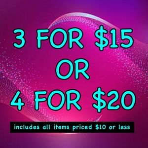 includes all items priced $10 or less